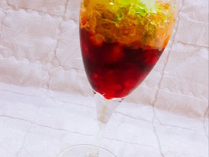 Easy Steps to Make Recipe Rainbow Drink that is Can Pamper Your Tongue, So Delicious}