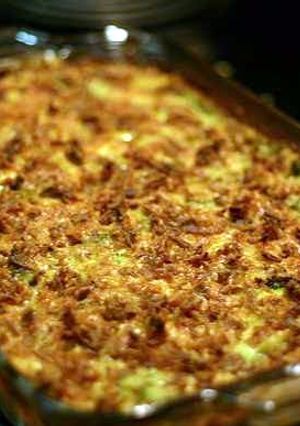 A picture of Madison's broccoli casserole.