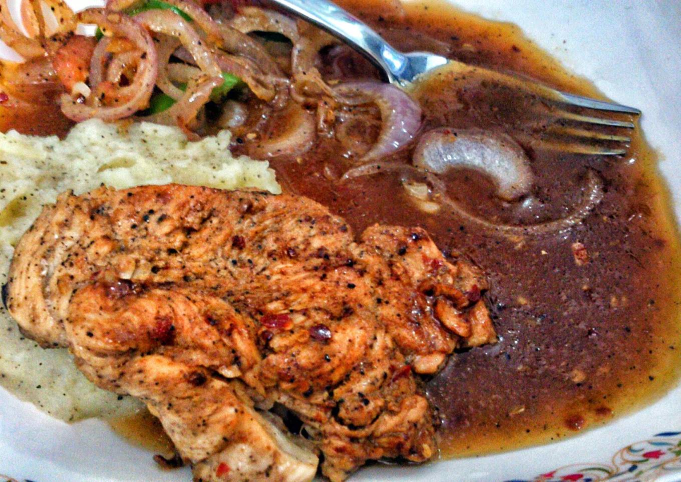 Simple Way to Make Speedy chicken steak wid brown sauce