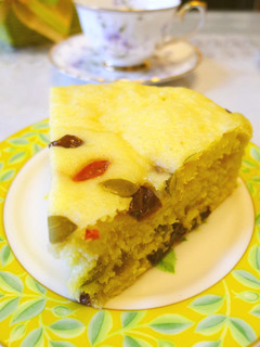A picture of Chinese Steamed Castella Cake.
