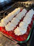 Strawberry jello poke cake
