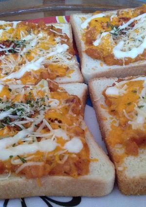 Foto resep Pizza roti tawar simple enak
