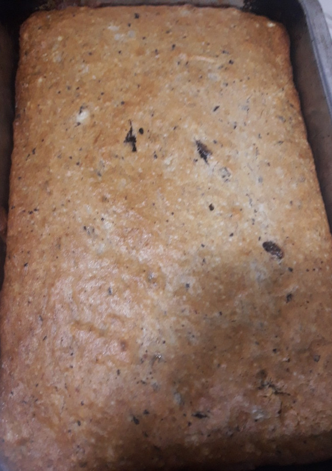 Una foto de Budín de banana 🍌🍌 con chocolate
