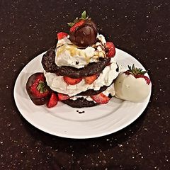 A picture of Chocolate Strawberry Shortcakes.