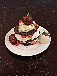 A picture of Chocolate Strawberry Shortcakes.