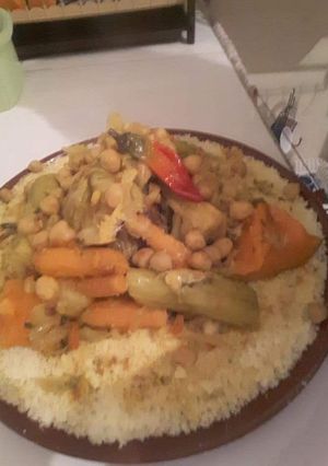A picture of Moroccan Couscous.