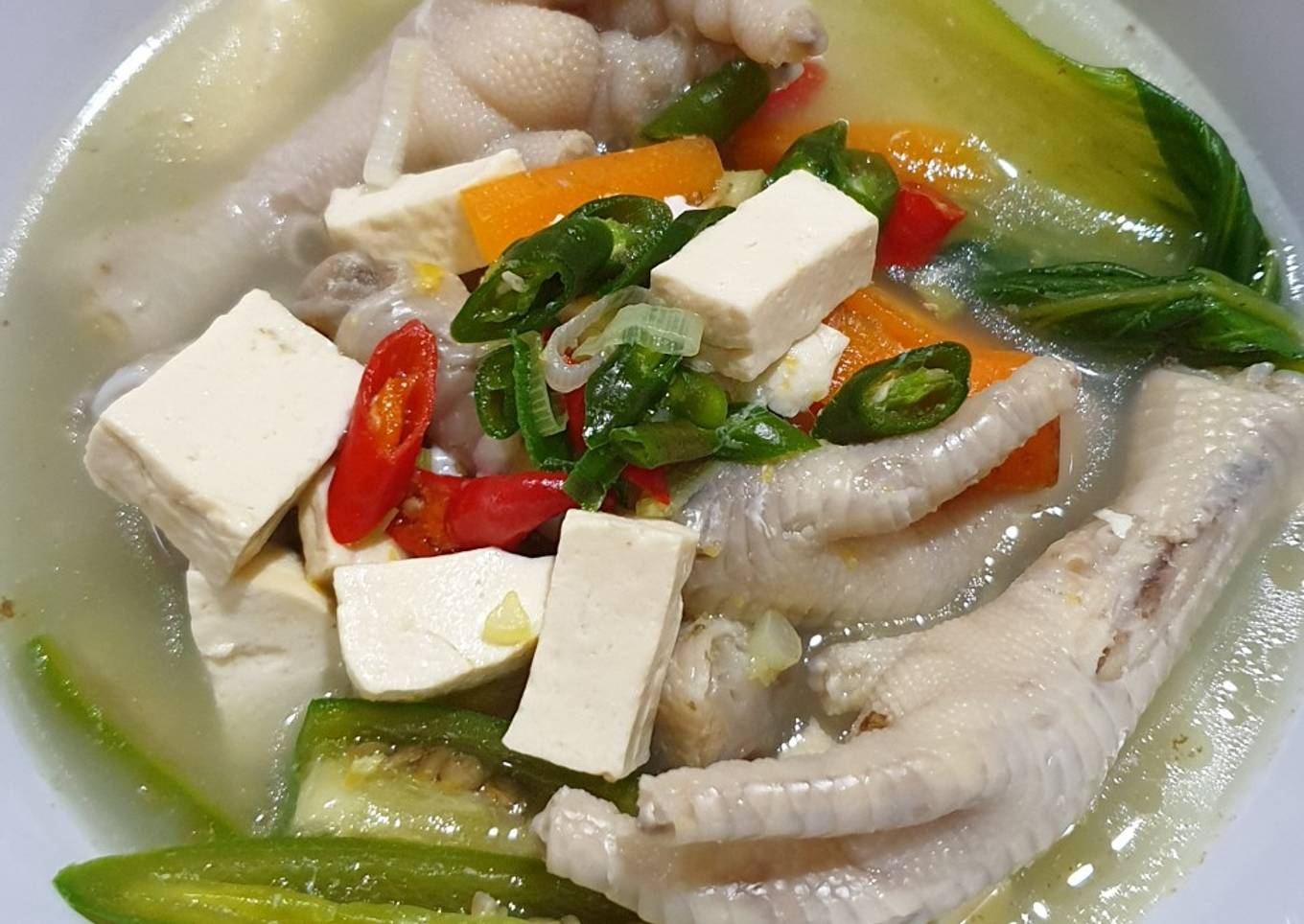 #17 Sup Ceker Tahu Gurih Pedas
