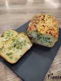 Cake petits pois, feta et St Môret