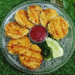 A picture of Potatoes,Cheesy Instant Noodles Cutlets (Snacks).