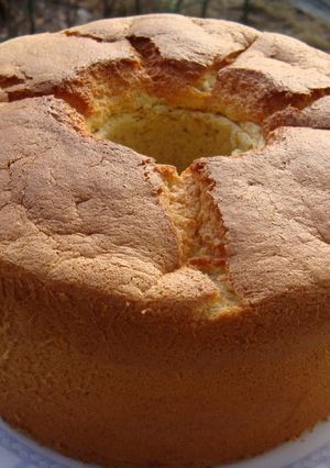 A picture of Healthy Soy Milk Banana Chiffon Cake.