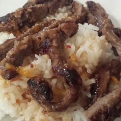 Crispy orange peel beef A picture of Crispy orange peel beef.
