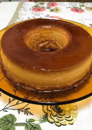 Una foto de Flan de Coco