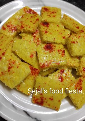 A picture of Live dhokla.