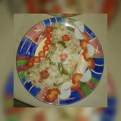 A picture of Chicken vagitable Chinese rice.