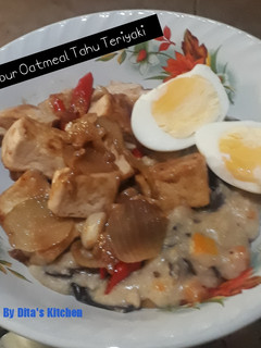 Foto resep Bubur Oatmeal Tahu Teriyaki