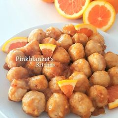 Chicken Meatballs in Chinese Orange Sauce A picture of Chicken Meatballs in Chinese Orange Sauce.