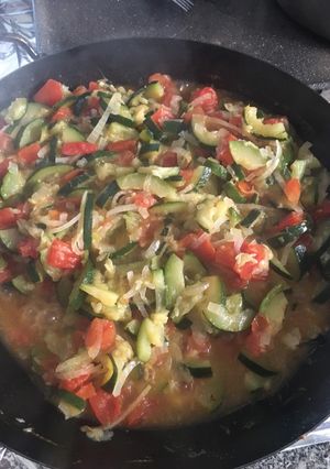Una foto de Calabacitas verdes a la mexicana