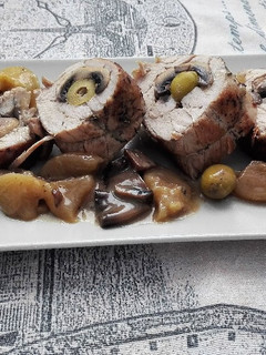 Una foto de Solomillo en salsa de manzana