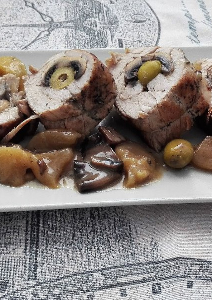 Una foto de Solomillo en salsa de manzana