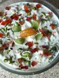 Masoor daal and fruity nutty raita