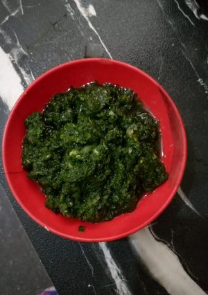A picture of Coriander chutney.