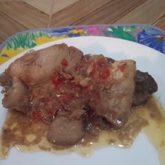A picture of Wet fry chicken.