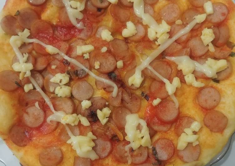 Resep Pizza teflon simple, Enak Banget