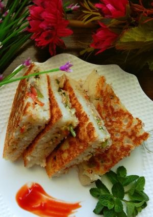 A picture of Stuff rawa sandwich.