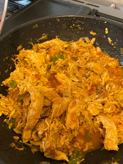 Una foto de Pollo desmechado guisado (picante)