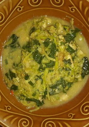 Foto resep Rendang daun singkong & bunga pepaya