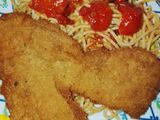 Milanesa de Cerdo con Fideos Cherry y Ajo Asados