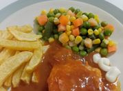 Gambar mashed potato steak