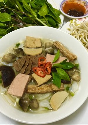 Hình của món Phở chay.