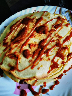 A picture of Pancakes with caramel #weeklyjikonichallenge.