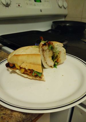 A picture of BBQ Chicken BLT Sandwich.