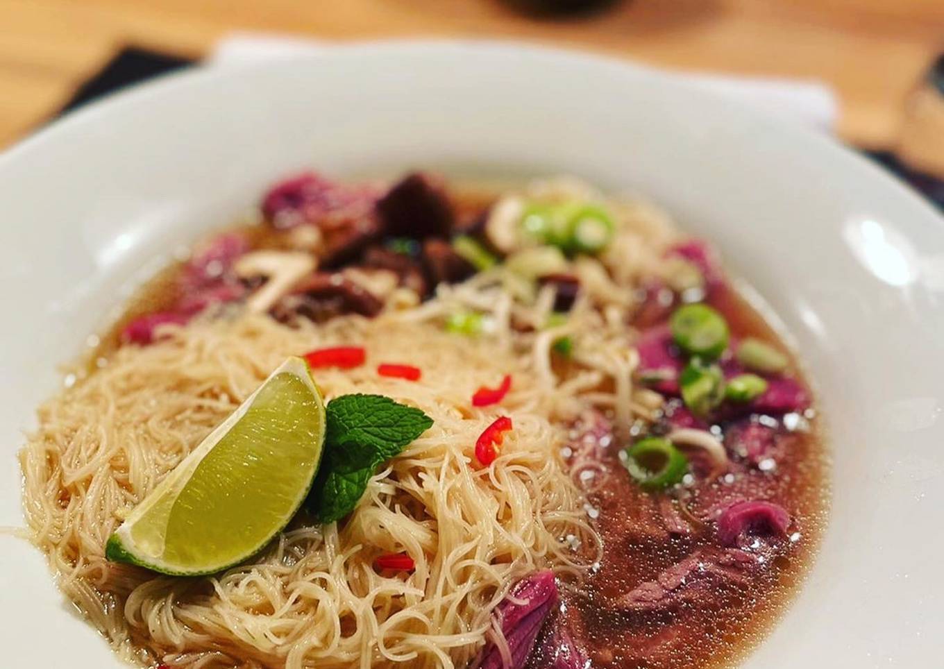 Vietnamese Pho With Round Slices
