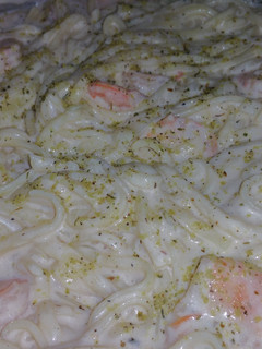 A picture of Shrimp Alfredo.