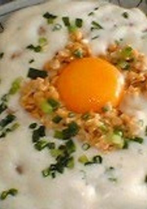 A picture of Foamy and Creamy! Natto Soba Noodles.