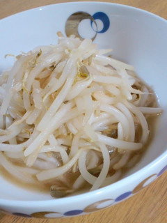 A picture of Bean Sprouts Only Bean Sprouts with Garlic Ginger Ponzu Sauce.