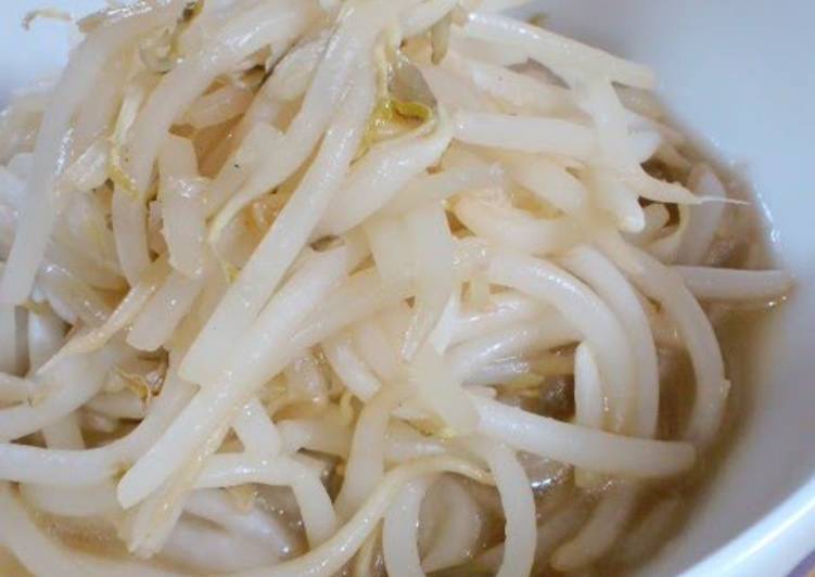 Simple Way to Make Quick Bean Sprouts Only Bean Sprouts with Garlic Ginger Ponzu Sauce