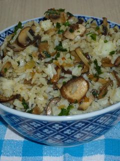 Párolt rizs gombával (köret) recept fotója