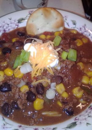 A picture of Mexican Black Bean Chilli.