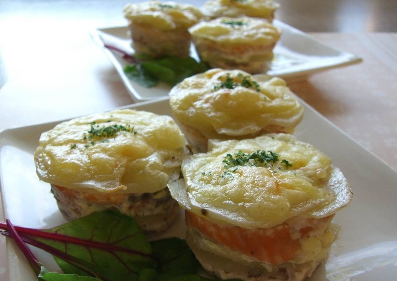 Salmon and Potato Mille-Feuille Pastries
