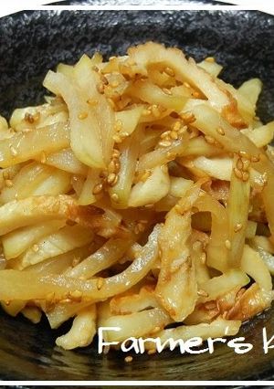 A picture of [Farm House Recipe] Daikon and Chikuwa Sweet and Spicy Stir-Fry.