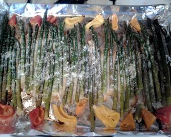 How To Serving Recipe Baked asparagus with peppers Delicious Steady