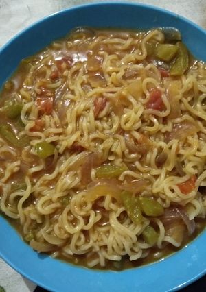 A picture of Vegetables Maggie noodels.