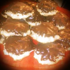 A picture of Coconut Macaroon Cookies (Chocolate Dipped).