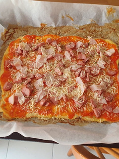 Una foto de Masa pizza proteica con base de pollo
