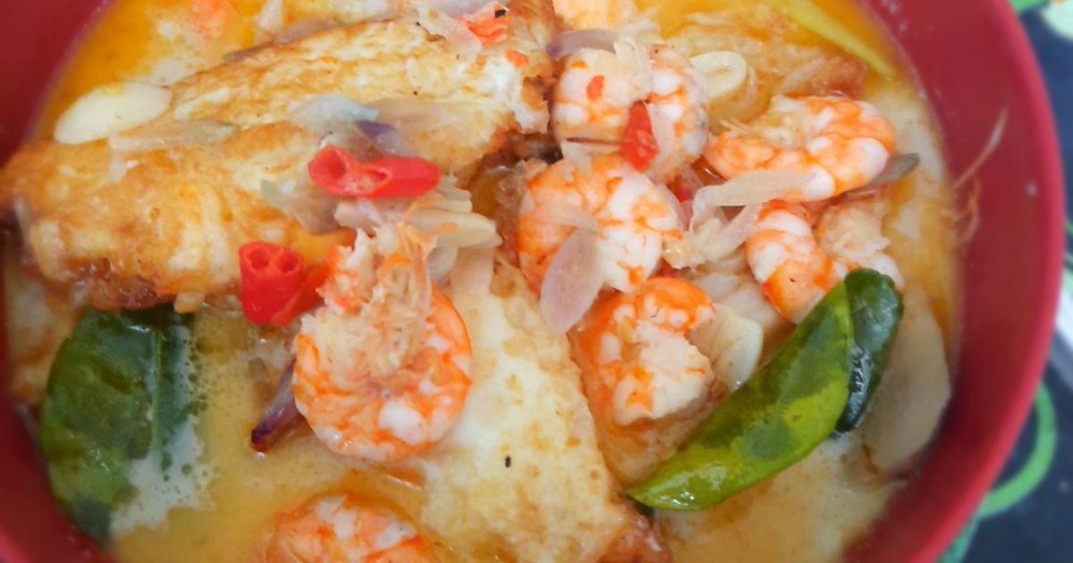 Telor Ceplok Udang Santan