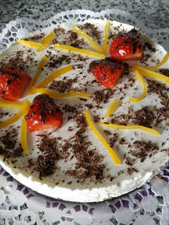 Una foto de Tarta de yogur de limón